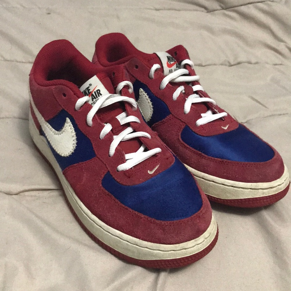 Nike Air Force 1 red deep royal blue